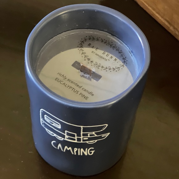 Rae Dunn farmhouse style blue ceramic jar candle PICK 1- EXPLORE or CAMPING - Picture 4 of 6